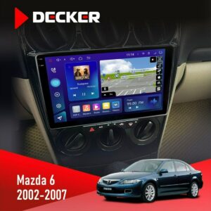 Штатна магнітола Mazda 6 2002-2007 Decker D9-009 з 2K екраном, 4G та DSP