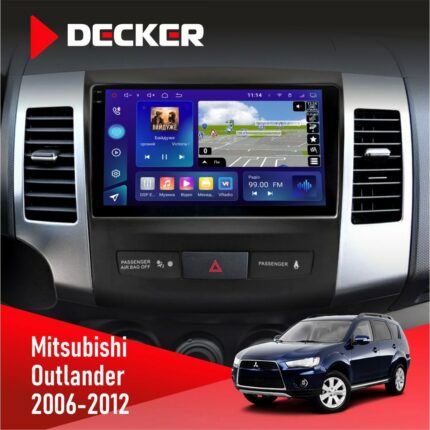 Штатна магнітола Mitsubishi Outlander XL 2006-2012 Decker D9-005 4x64, DSP, 360, 4G, 2k
