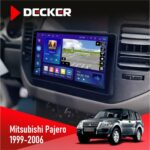 Штатна магнітола Mitsubishi Pajero 1999-2006 Wood Decker D9-005 з DSP, 360, 4G та 2k