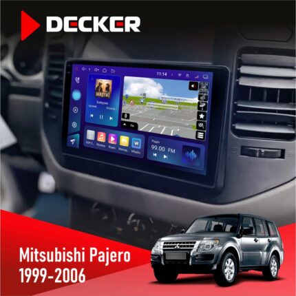 Штатна магнітола Mitsubishi Pajero 1999-2006 Wood Decker D9-005 з DSP, 360, 4G та 2k