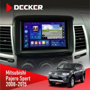 Штатна магнітола Mitsubishi Pajero Sport 2008-2015 Decker D9-009 4x64, DSP, 4G, 2k