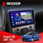 Штатна магнітола Peugeot 308 Decker D9-005 Silver з екраном 2K