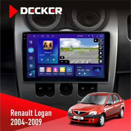 Штатна магнітола Renault Logan Decker D9-005 4x64, DSP, 360, 4G, 2k