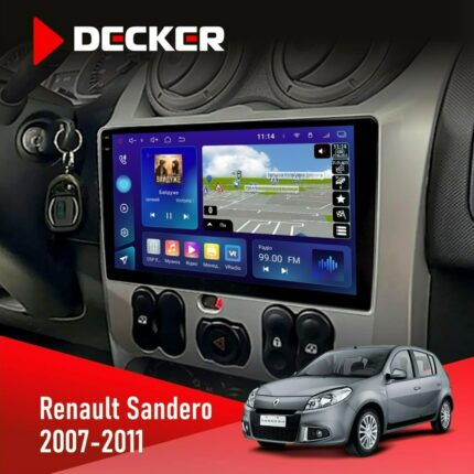 Штатна магнітола Renault Sandero 2007-2011 Decker D9-005 з екраном 2K