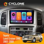 Штатна магнітола Toyota Land Cruiser 2003-2008 Cyclone C10-001 2x64 CPL