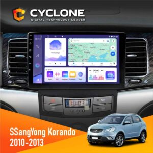 Штатна магнітола SsangYong Korando, Actyon 2010-2013 Cyclone C9-011 4x64, DSP