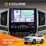 Штатна магнітола Toyota Land Cruiser 200 Cyclone C9-011, вигляд спереду