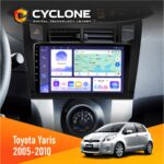 Штатна магнітола Toyota Yaris 2005-2010 Cyclone C9-011 4×64, DSP - Штатна Магнітола Toyota Yaris 2005 2010