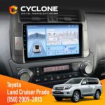 Штатна магнітола Toyota Land Cruiser Prado 150 2009-2013 Cyclone C9-012 4x64 DSP 4G
