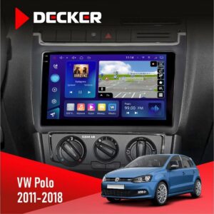 Штатна магнітола Volkswagen Polo 2011-2018 Decker D9-009 4x64, DSP, 4G, 2k