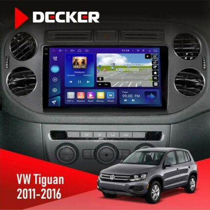 Штатна магнітола Volkswagen Tiguan 2011-2016 Black Decker D9-005 4x64, DSP, 360, 4G, 2k