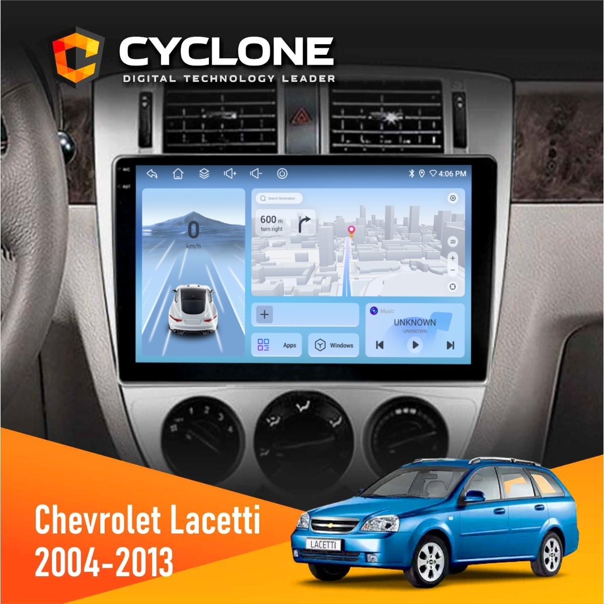 Штатна магнітола Chevrolet Lacetti 2004-2013 Cyclone C10-012 4x64 DSP 4G Штатна магнітола Chevrolet Lacetti 2004 2013