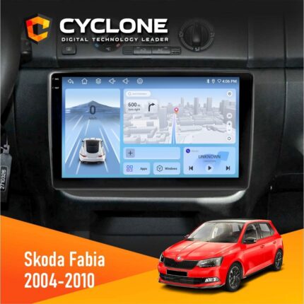 Штатна магнітола Skoda Fabia 2007 2014 магнітола Cyclone C10-012 DSP 4G