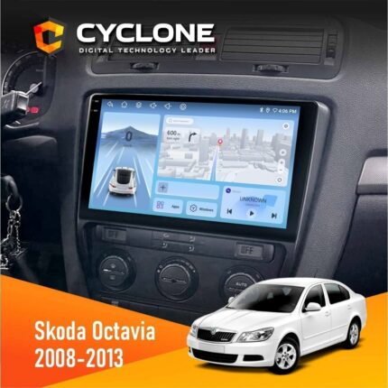 Штатна магнітола Skoda Octavia A5 2008-2013 Black Cyclone C10-012 4x64 DSP 4G