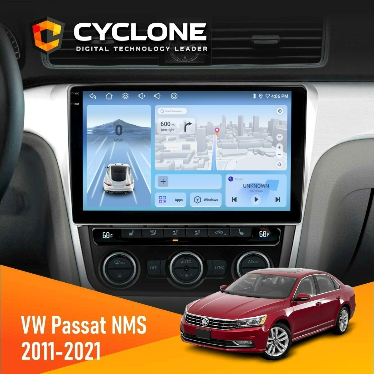 Штатна магнітола Volkswagen Passat NMS 2011-2021 Cyclone C10-012 4x64 DSP 4G Штатна магнітола Volkswagen Passat NMS 2011