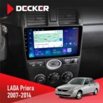 Штатна магнітола Lada Priora Black 2007-2014 Decker D9-007 4x64 DSP 360 4G