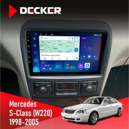 Штатна магнітола Mercedes-Benz S-Class (W220) 1998-2005 Decker D9-007 4x64 DSP 360 4G