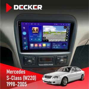 Штатна магнітола Mercedes Benz S Class (W220) 1998-2005 Decker D9-009 4x64, DSP, 4G, 2k