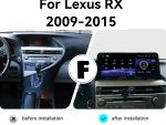 Штатна магнітола FORS.auto для Lexus RX U8T (2009-2015) в інтер'єрі авто