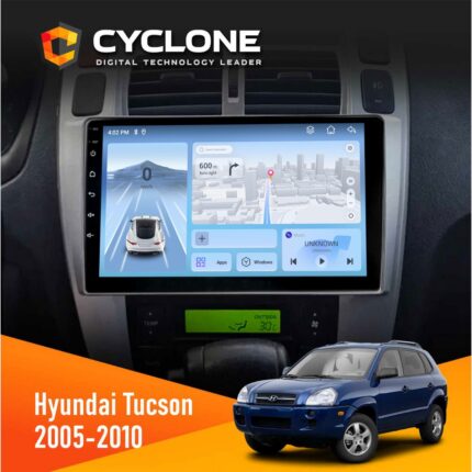 Штатна магнітола Hyundai Tucson 2005-2010 Black Cyclone C10-012 4x64 DSP 4G