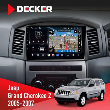 Штатна магнітола Jeep Grand Cherokee 2005-2007 Big Screen Decker D10-011 4x64 DSP 4G 360