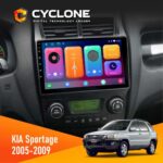Штатна магнітола KIA Sportage 2005-2009 Cyclone