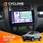Штатна магнітола KIA Sportage 2005-2009 Cyclone C9-011 4x64, DSP