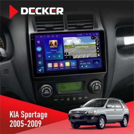 Штатна магнітола KIA Sportage 2005-2009 Decker D9-005 4x64, DSP, 360, 4G, 2k