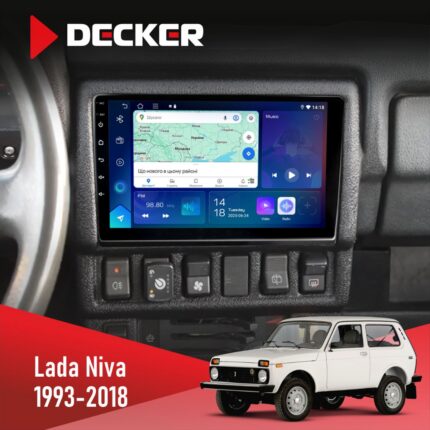 Штатна магнітола Lada Niva 1993-2018 Decker D9-007 4x64 DSP 360 4G