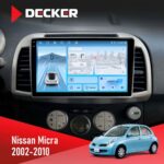 Штатна магнітола Nissan Micra 2002-2010 Decker D9-010 6x128 DSP 4G 2K