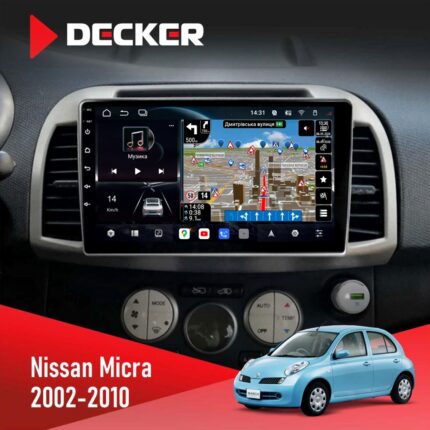 Штатна магнітола Nissan Micra 2002-2010 Decker D9-011 4x64 DSP 4G 360