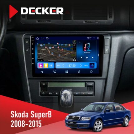 Штатна магнітола Skoda SuperB 2001 2008 Decker D9-008 з QLED екраном