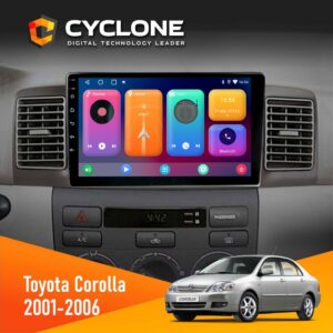 Штатна магнітола Toyota Corolla 2001 2006 Cyclone C9-001 2x64 CPL