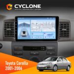 Штатна магнітола Toyota Corolla 2001-2006 Cyclone C9-012 4x64 DSP 4G