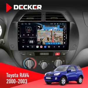 Штатна магнітола Toyota RAV4 2000-2003 Decker D9-011 4x64 DSP 4G 360