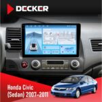 Штатна магнітола Honda Civic 2007-2011 (Sedan) Decker D10-010 6x128, DSP, 4G, 2K