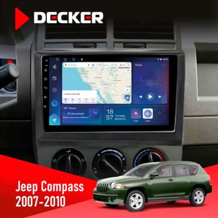 Штатна магнітола Jeep Compass 2007 2010 Decker D10-007 4x64, DSP, 360, 4G