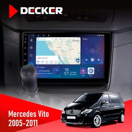 Штатна магнітола Mercedes Benz Vito Decker D10-007 4x64, DSP, 360, 4G