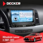 Штатна магнітола Mitsubishi Lancer X 2007-2017 Decker D10-010 6x128, DSP, 4G, 2K