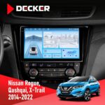 Штатна магнітола Nissan Qashqai, X-Trail 2014+ Climate Decker D10-010 6x128, DSP, 4G, 2K