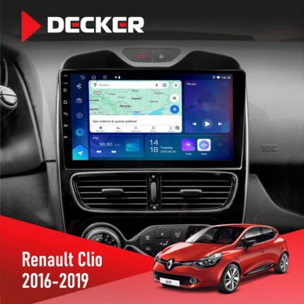 Штатна магнітола Renault Clio 2016-2019 Decker D10-007 4x64, DSP, 360, 4G