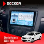Штатна магнітола Skoda Octavia A5 2008-2013 Black Decker D10-010 6x128, DSP, 4G, 2K