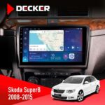 Штатна магнітола Skoda SuperB 2008-2015 Decker D10-007 з 4G, DSP та круговим оглядом