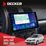 Штатна магнітола Volkswagen Golf 2003-2008 Climate 2 Decker D10-007 4x64, DSP, 360, 4G