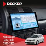 Штатна магнітола Volkswagen Golf 2003-2008 Climate 2 Decker D10-010 6x128, DSP, 4G, 2K