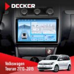 Штатна магнітола Volkswagen Touran 2010-2015 Climate Decker D10-010 6x128, DSP, 4G, 2K