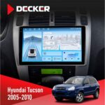 Штатна магнітола Hyundai Tucson 2005-2010 Black Decker D10-010 6x128, DSP, 4G, 2K