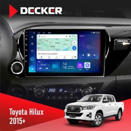 Штатна магнітола Toyota Hilux 2015-2020 Decker D10-007 4x64, DSP, 360, 4G