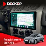 Штатна магнітола Renault Sandero 2007-2011 Decker D9-004 з екраном