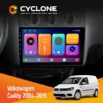 Штатна магнітола Volkswagen Caddy 2004-2015 Black Conditioner Cyclone C10-001 2x64 CPL